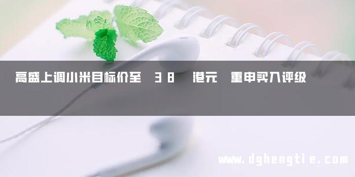 高盛上调小米目标价至 38 港元 重申买入评级